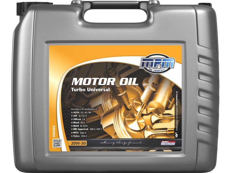 MPM Motorolaj 20W-50 Turbo Universal 20 liter ;Br. kisker egységár: 2 367 Ft/l