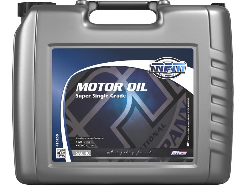 MPM Motorolaj Sae 40 Super Single Grade Oil  20 liter ;Br. kisker egységár: 2 808 Ft/l