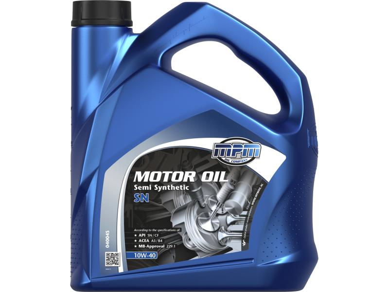 MPM Motorolaj 10W-40 Semi synt. SN 4 liter ;Br. kisker egységár: 3 527 Ft/l