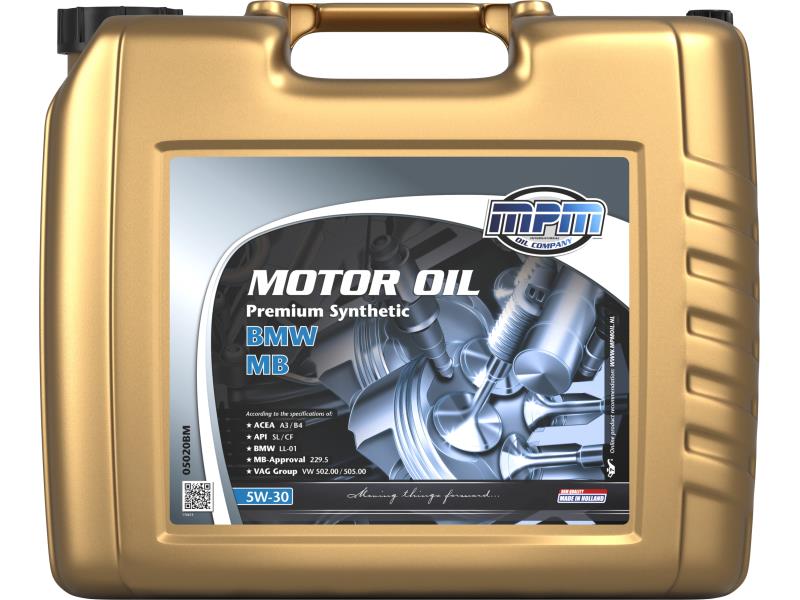 MPM Motorolaj 5W-30 Premium synt. BMW / MB 20 liter ;Br. kisker egységár: 3 124 Ft/l