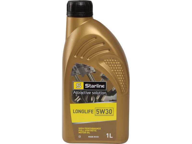 STARLINE motorolaj LONGLIFE 5W30  1 liter (C3) ;Br. kisker egységár: 3 387 Ft/l