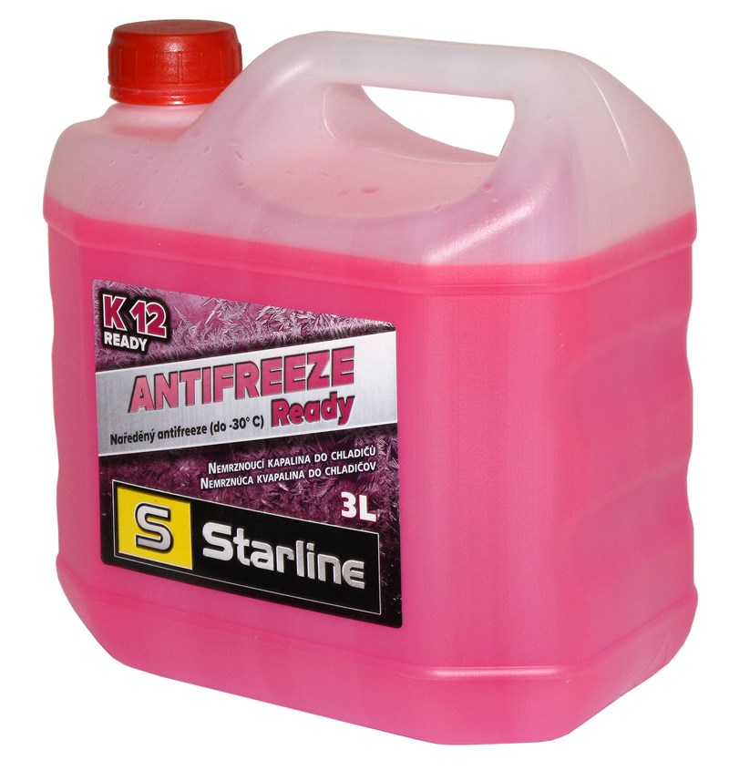 Антифриз STARLINE K12 READY / G12+ / -30°C / 5л. / етиленгліколь / червоний /
