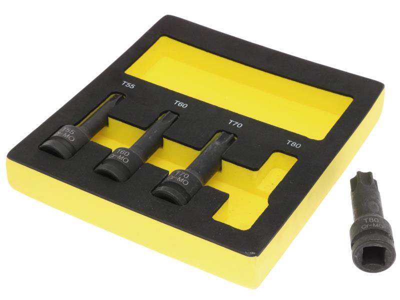 1/2"-os T55-T80 torx ütközőaljzatok készlete