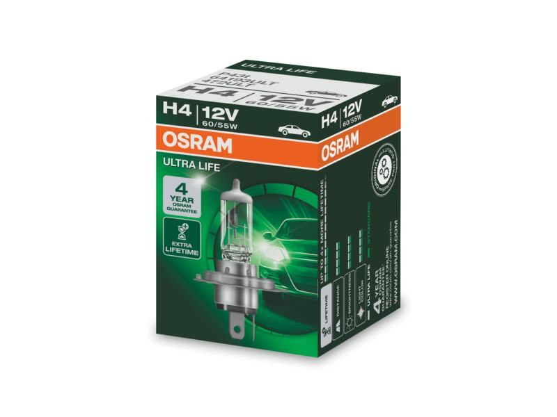 Osram izzó H4, 12V, 60/55W  Háromszoros élettartam OSRAM ULTRA LIFE