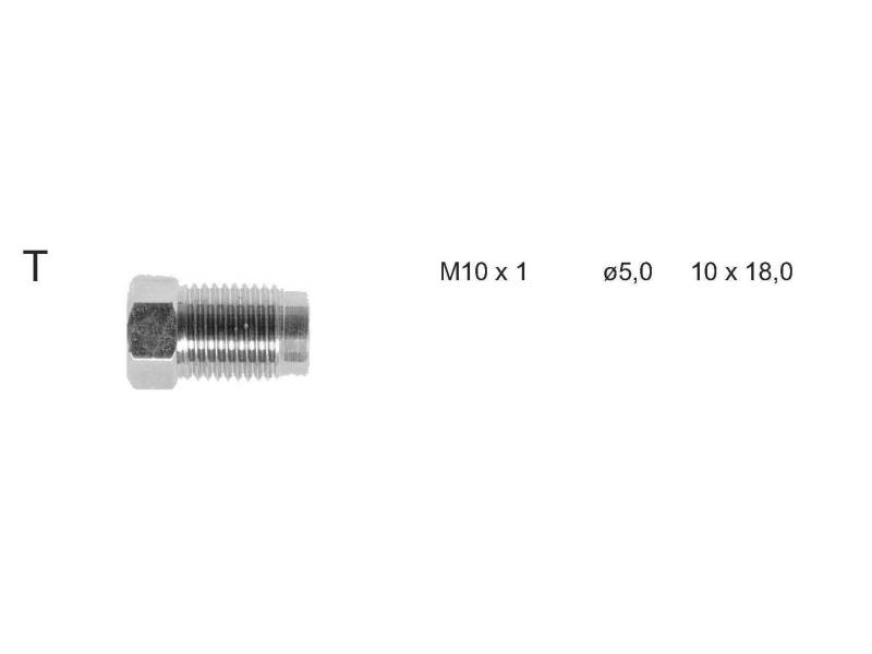Fékcső hollander M10x1 D:5, 10x18