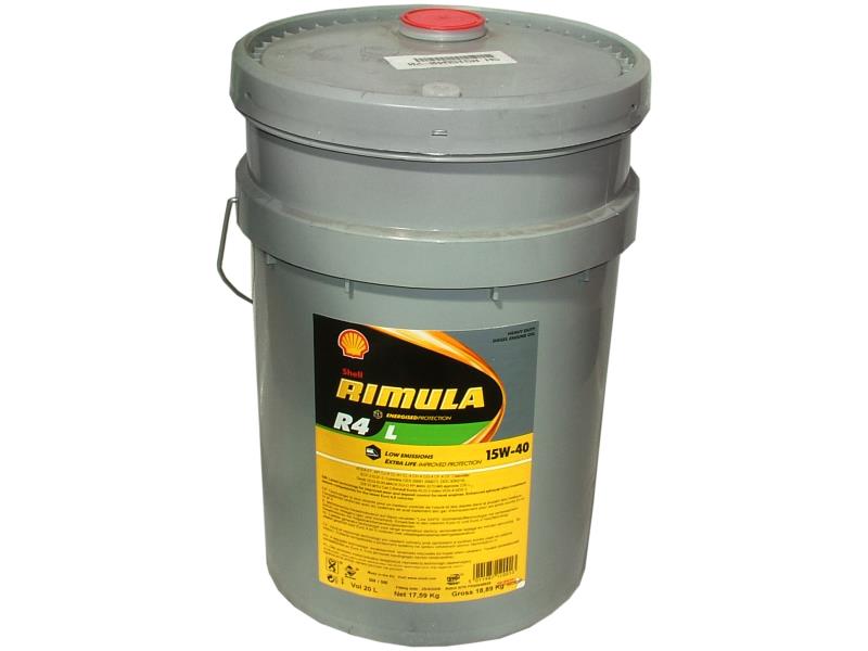 SHELL RIMULA R4 L 15W-40 - 20 l ;Br. kisker egységár: 2 653 Ft/L