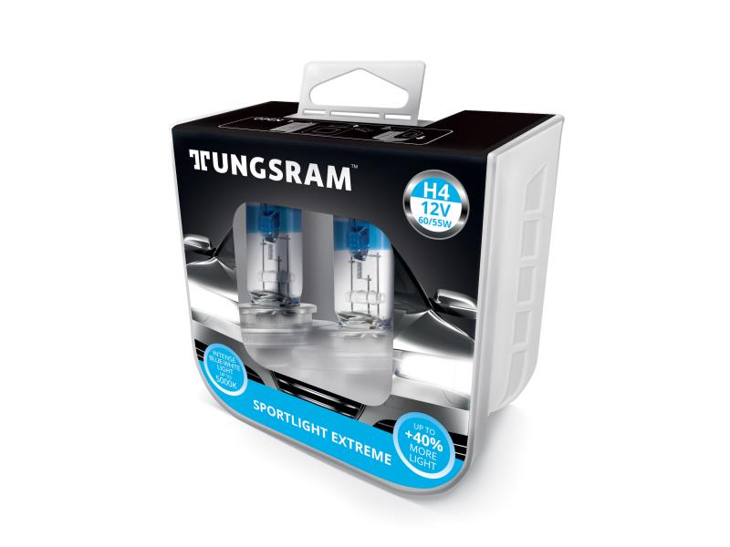 Tungsram izzó H4 Duo box Sportlight Extreme H4 P43t-38 60/55W 12V A csomag két darab izzót tartalmaz!