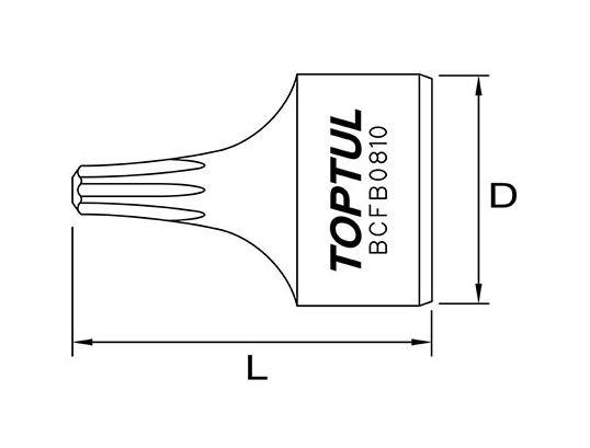 Головка TORX T20 1/4" (цельная)