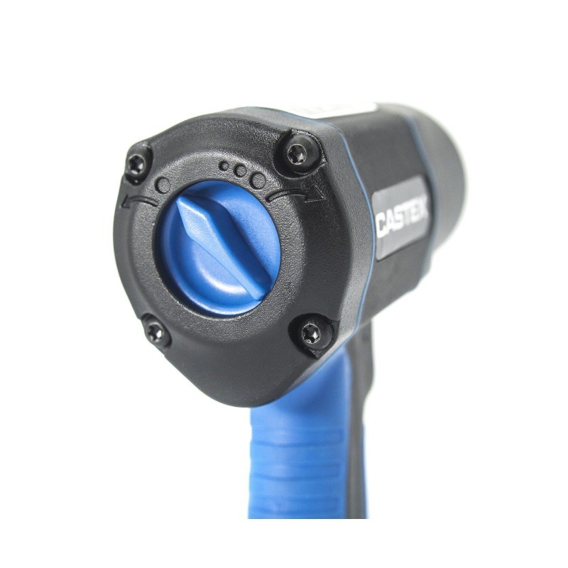 Гайкокрут пневматичний 1/2" 1600 NM, Castex, шт Гайковерт пневматичний 1/2" 1600 Нм CASTEX PCAS-001 Пневматичний гайковерт 1/2" із зусиллям 1600 Нм виготовлений з легких сплавів, завдяки чому він легкий та забезпечує зручність використання. Інструмент має можливість змінювати напрямок обертання (L/R) та регулювання швидкості на 1 градус для ослаблення та 3 ступені для затягування. Найголовнішою перевагою цієї моделі є сучасний ударний механізм TWIN HAMMercedes (подвійний молоток), заснований на двох молотках, що обертаються навколо шпинделя, забезпечує високий момент, що крутить, на перших обертах ротора, кращу мастило інструменту і спрощує обслуговування. Висока якість виготовлення, хороше балансування та можливість регулювання однією рукою означають, що ви ніколи не заміните ключ CASTEX іншим! Характеристики: Рівень шуму: 100,9 дБ (A) Вага: 2,2 кг Витрата повітря: 6 кубічних футів за хвилину (170 л/хв) Максимальний момент, що крутить: 1600 Нм Робочий тиск: 90 фунтів на квадратний дюйм (6,3 бар) Вільне обертання: 8,500 об/хв Максимум. послаблюючий момент: 1100 футів/фунт (1600 Нм) Розмір повітрозабірника: 1/4 дюйми (6,35 мм) Повітряний Шланг: 3/8 дюйми (10 мм) Стандартний навантаження на Болт: 5/8 дюйми (16 мм) Вирівняний рівень звукового тиску: 89,9 дБ (A) Вібрація в ручці: 6847 м/с2 Розмір штифта для розеток: 1/2 дюйма / 13 мм Характеристики Основні Виробник Castex Країна виробник Польща Вага 2.2 кг внутрішній діаметр Шланга 10 мм Гарантійний термін 12 міс Діаметр вхідного штуцера 1/4" Максимальна кількість обертів 8500 об/хв Максимальний крутний момент 1600 H*m Робочий тиск 6.3 бар Витрата повітря 170 літр/хв Стан Новий Тип патрона Квадрат 1/2" Тип пневмогайковерта Прямий комплектація Додаткова рукоятка Ні Кейс в комплекті Ні Перехідний штуцер Так Додаткові функці ї Реверс Так Регулювання кількості обертів Так Ударний режим Так