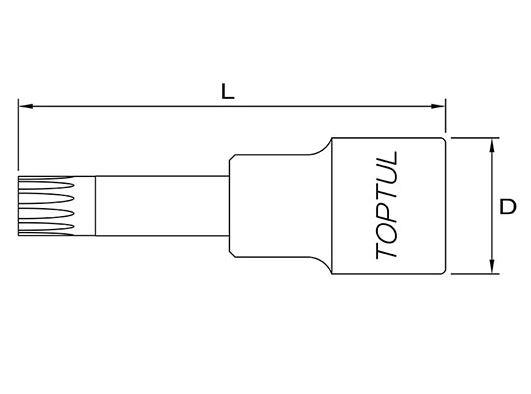 Головка з насадкою SPLINE M14 L100mm 1/2"