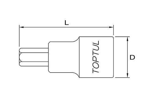 Головка з насадкою TORX T8 37mm 1/4"