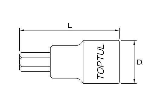 Головка з насадкою HEX 3мм 1/4"