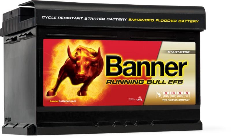 Banner akku Running Bull EFB 12V 65Ah 650A J+ 278x175x175 B13