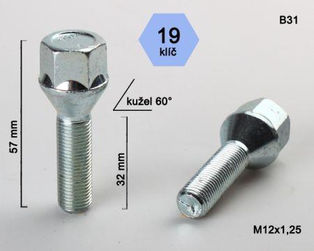 K.csavar - 5db - M12x1,25x32 - Kúp