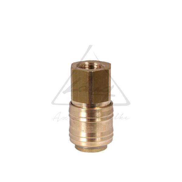 Leveg?s csatlakozó - gyorscsatlakozó anya - RÉZ - 1/4" BM Rectus