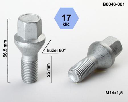 K.csavar - 5db - M14x1,5x25 - Kúp