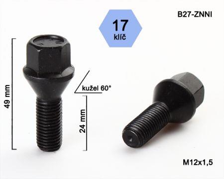 K.csavar - 5db - M12x1,5x24 - Kúp