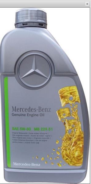 OE MERCEDES MB 229.51 5W-30 1 LITER ;Br. kisker egységár: 6 805 Ft/l