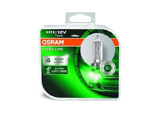 Osram izzó H11 DUO Box 12V PGJ19-2 OSRAM ULTRA LIFE