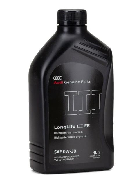 AUDI LONGLIFE III FE 0W-30 1 Liter ;Br. kisker egységár: 6 012 Ft/l