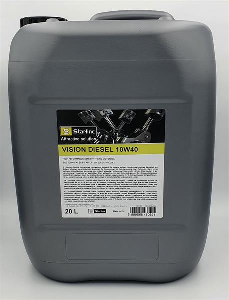 STARLINE motorolaj VISION DIESEL 10W40  20 liter ;Br. kisker egységár: 1 759 Ft/l
