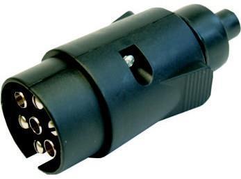 Utánfutó csatlakozódugó 7 pólusú műanyag