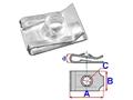 Монтажна пластина салону (комплект 10 шт) розмір:A =28mm/B = 18mm/d = 6,2 mm