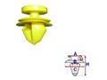 Кліпса оббивки дв. (комплект 10 шт) розмір:A= 13mm/B = 10 мм/C = 17,5 mm/d = 3,5 mm/H = 20mm