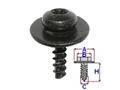 Гвинт в мотор.відсіку (комплект 10 шт) розмір:A =20mm/B = 12mm/C = 4,8 mm/H = 18mm