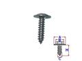 Гвинт салону (комплект:25 шт) розмір:A = 9,7 mm/C = 3,9 mm/H = 16,4 mm