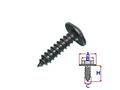 Гвинт салону (комплект:100 шт) розмір:A = 9,6 mm/C = 3,9 mm/H = 24,3 mm