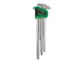Набір Г-обр. ключів TORX T10-T50 9од. супердовгих з отвором GSN-09ET TOPTUL